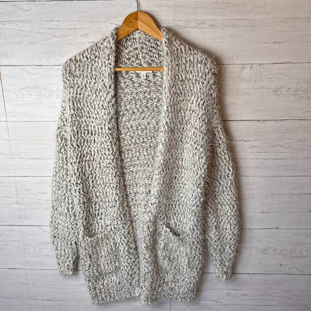 BP Cardigan Womens Size XS Super Soft Eyelash Marled Open Front Longline Sweater